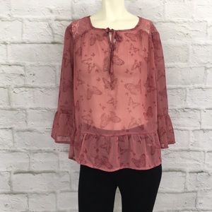 NWT Rue 21 self esteem sheer top